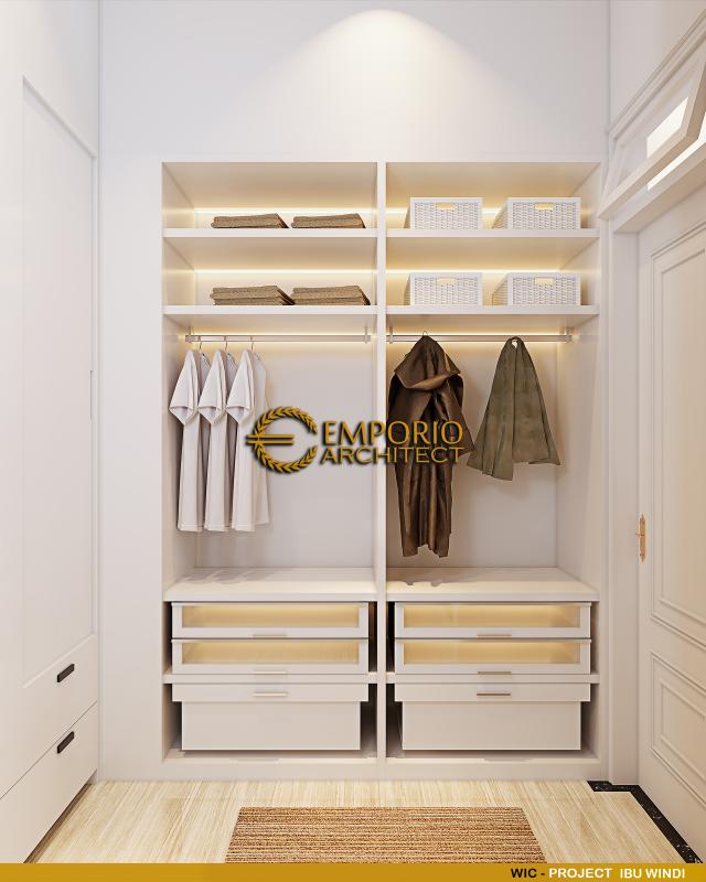 Desain Walk In Closet Rumah Klasik 1 Lantai Ibu Windi di Cilegon, Banten