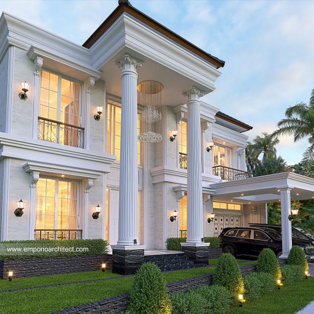 #classichomedesign - Mr. JMR 1336 Classic House 2 Floors Design - Samarinda - Code 24877