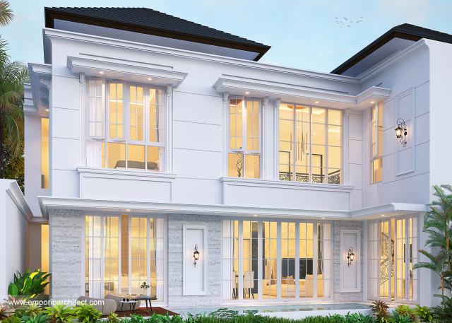 Gambar 3 Desain Rumah Klasik Modern 2 Lantai Ibu JY di  Jakarta