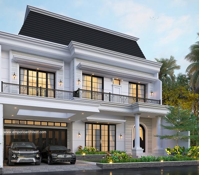 Gambar 2 Desain Rumah Klasik 2 Lantai Bapak Daniel di  Surabaya