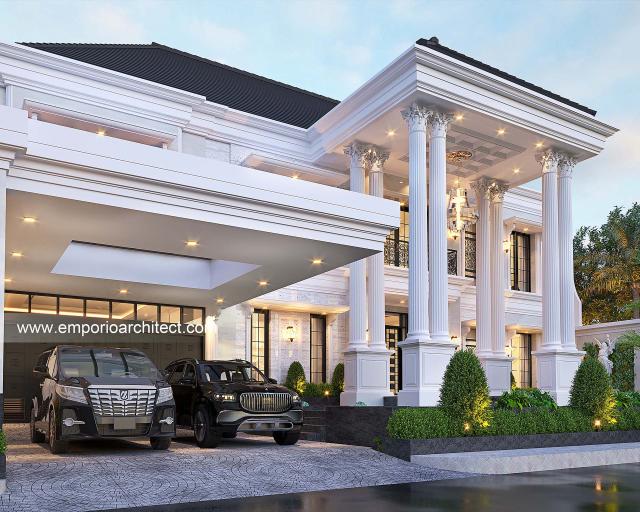 Desain Tampak Depan 4 Rumah Klasik 2 Lantai Ibu JLT di Nusa Tenggara Timur