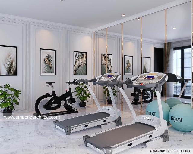 Desain Ruang Gym Rumah Klasik 2 Lantai Ibu JLT di Nusa Tenggara Timur