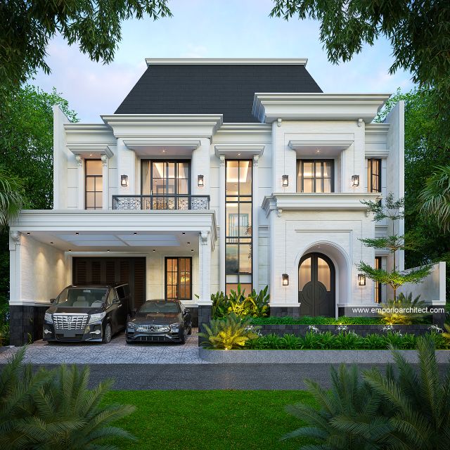 Gambar 1 Desain Rumah Mediteran 2 Lantai Ibu SNT 1845 di  Alam Sutera, Tangerang