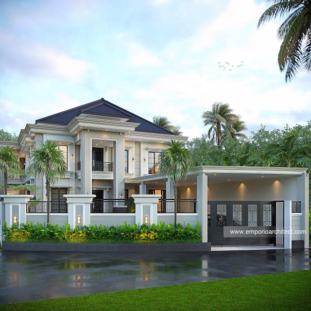 #2floorshousedesign - Mr. AH 1654 Classic House 2 Floors Design - Samarinda - Code 34902