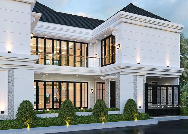 Gambar 3 Desain Rumah Klasik 2 Lantai Bapak DND di  Pasuruan, Jawa Timur