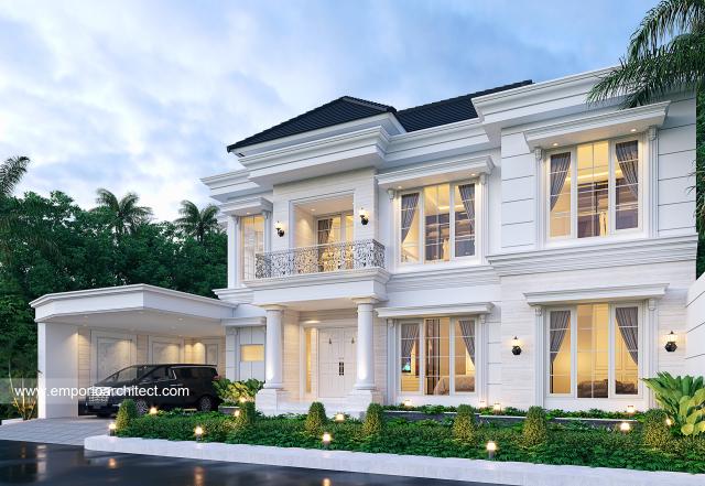 #2floorshousedesign - Mrs. HNF 1237 Classic House 2 Floors Design - Malang, Jawa Timur - Code 20342