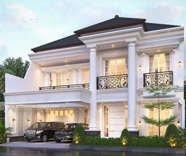 #homeexteriordesign - Mr. ATT 1362 Classic House 2 Floors Design - Semarang, Jawa Tengah - Code 25110