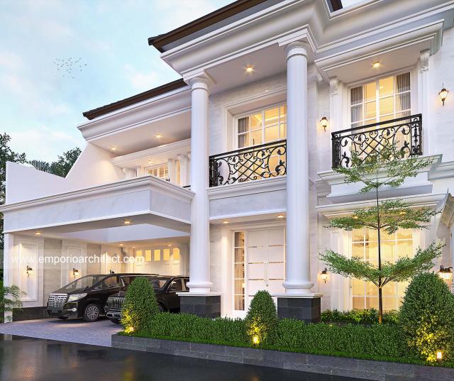 #exteriordesign - Mr. ATT 1362 Classic House 2 Floors Design - Semarang, Jawa Tengah - Code 25114