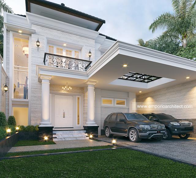 #homeexteriordesign - Mr. Irman Classic House 2 Floors Design - Batam - Code 16869