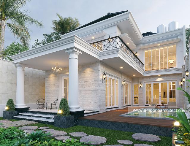 #homeexteriordesign - Mr. Irman Classic House 2 Floors Design - Batam - Code 16871