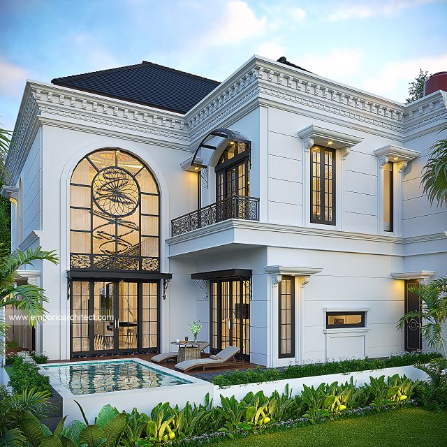 #classichomedesign - Mrs. ANT 1712 Classic House 2 Floors Design - Palembang - Code 36871