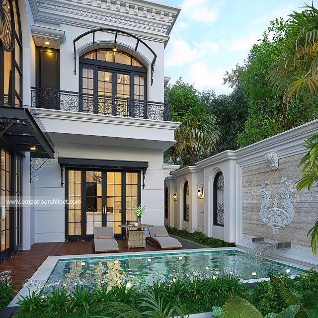 #classichomedesign - Mrs. ANT 1712 Classic House 2 Floors Design - Palembang - Code 36873