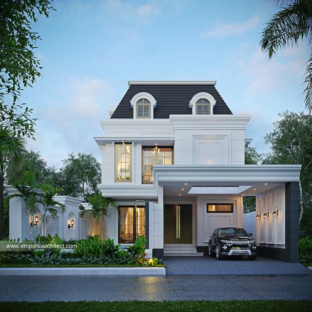 #classichomedesign - Mrs. VRA 1543 Classic House 2 Floors Design - Palembang - Code 30432