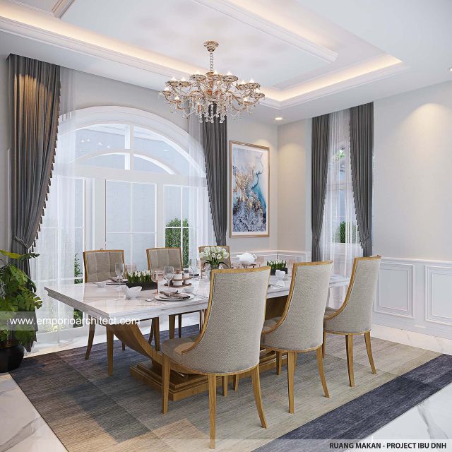 #diningroomdesign - Mrs. DNH 1805 Mediterranean House 2 Floors Design - Pamekasan, Madura - Code 39207