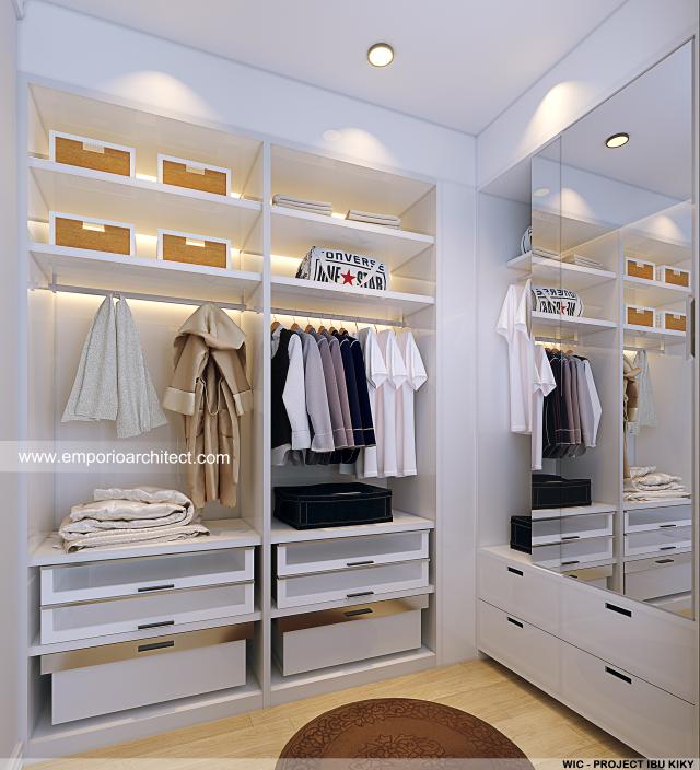 Desain Walk In Closet Rumah Klasik 2 Lantai Ibu KKY di Tangerang, Banten