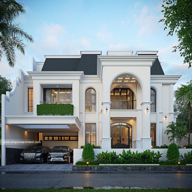 #housedesign - Mrs. D 1819 Classic Mediterranean House 2 Floors Design - Malang - Code 39599