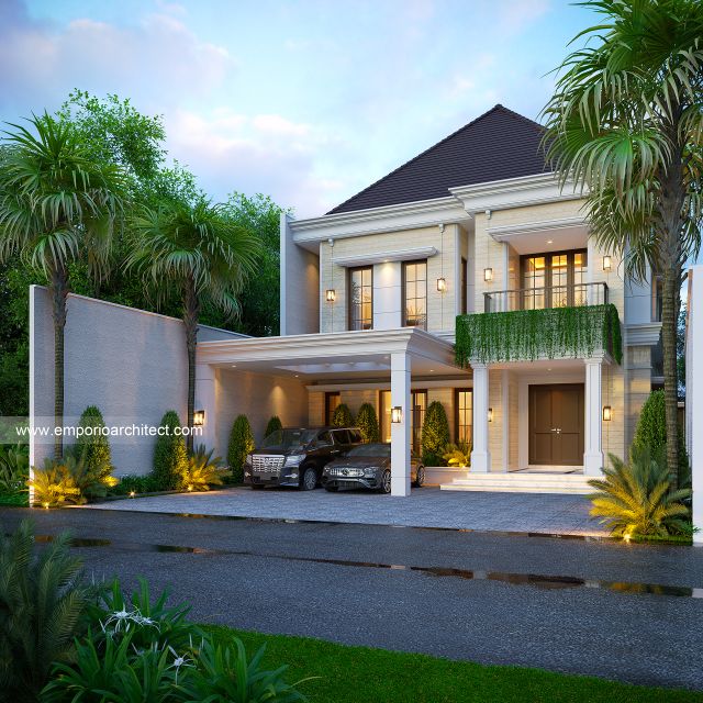 #2floorshousedesign - Mrs. S 1764 Classic House 2 Floors Design - Tangerang - Code 38187