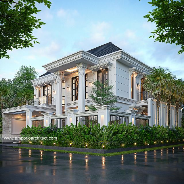 #pillardesign - Mrs. EDV 1689 Classic House 2 Floors Design - Pekanbaru, Riau - Code 35709