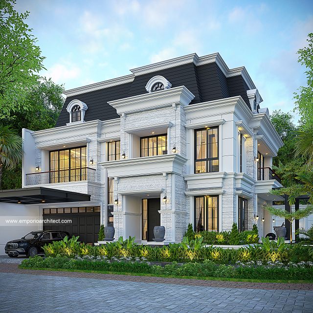 #classichomedesign - Mrs. ENT 1915 Classic House 2 Floors Design - Surabaya - Code 41903