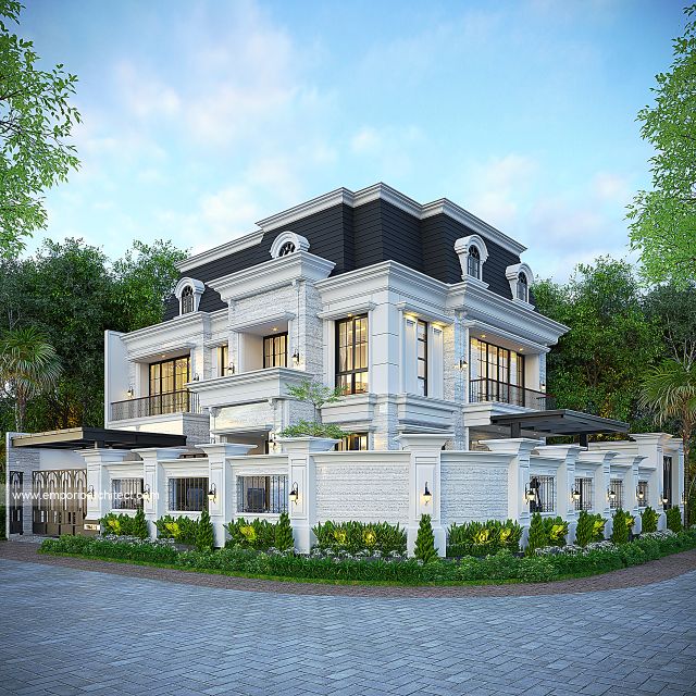 #classichomedesign - Mrs. ENT 1915 Classic House 2 Floors Design - Surabaya - Code 41904