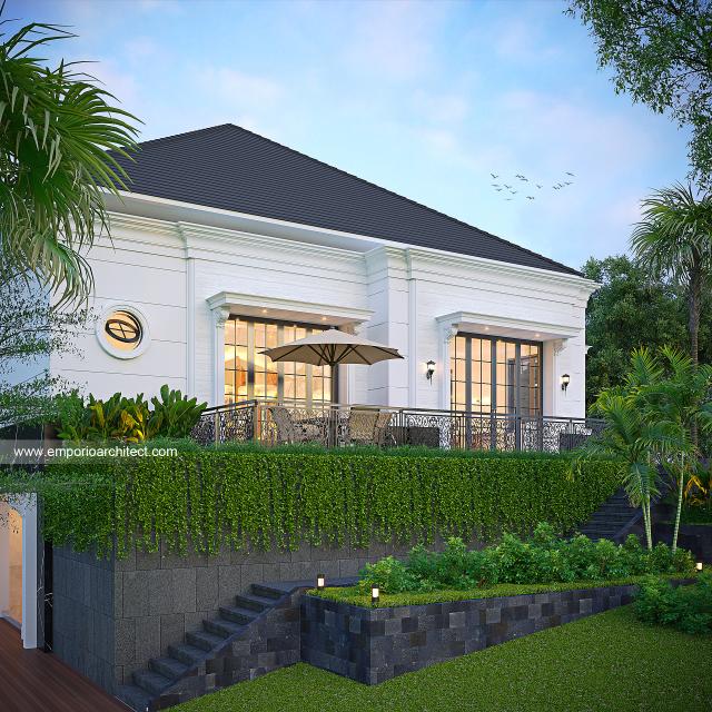 Gambar 2 Desain Rumah Klasik 2 Lantai Bapak YKI 1610 di  Sentul, Bogor