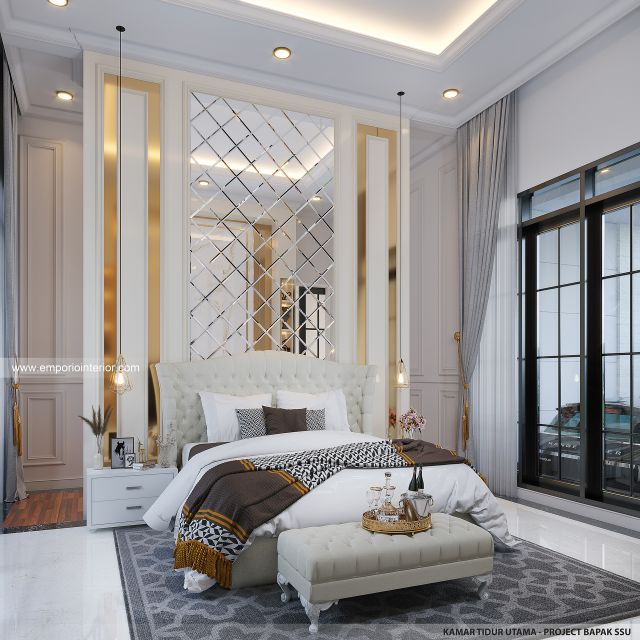 #bedroomdesign - Mr. SSU 1807 Mediterranean Classic House 2 Floors Design - Sidoarjo - Code 39255