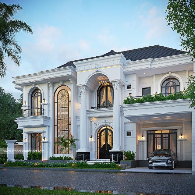 #housedesign - Mr. SSU 1807 Mediterranean Classic House 2 Floors Design - Sidoarjo - Code 39243