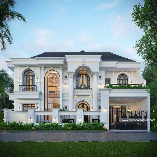 #housedesign - Mr. SSU 1807 Mediterranean Classic House 2 Floors Design - Sidoarjo - Code 39245