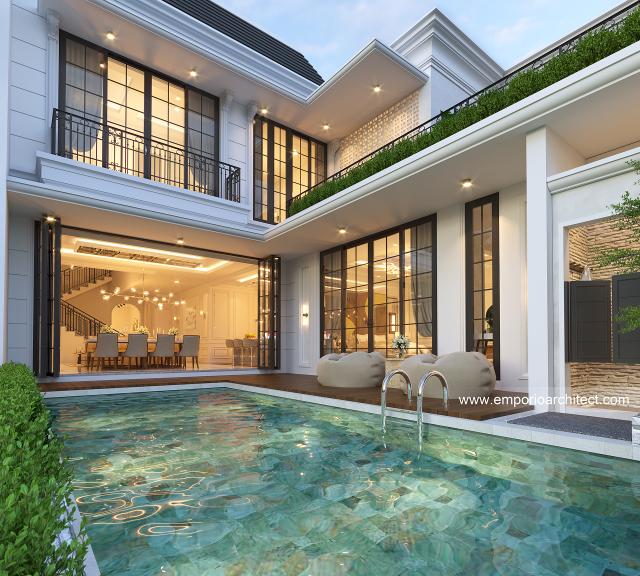 Gambar 3 Desain Rumah Mediteran 2 Lantai Mr. AB IV 1354 di  Jakarta