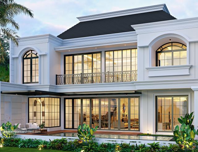 Desain Rumah Klasik 2 Lantai Ibu IDR 1339 di  Kalibata, Jakarta Selatan