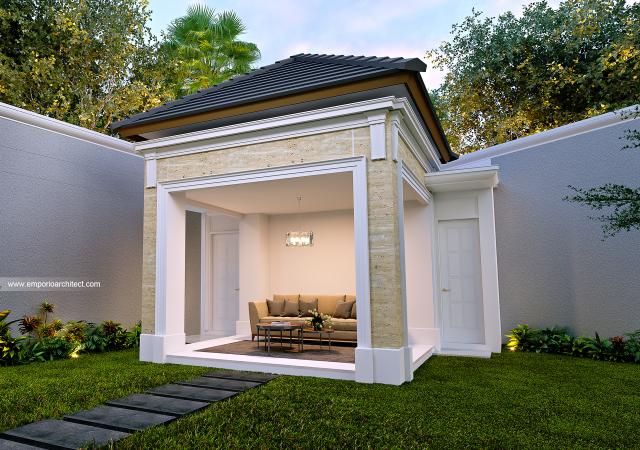 Desain Gazebo Rumah Klasik 2 Lantai Bapak AF di Bekasi