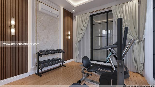 Desain Ruang Gym Rumah Klasik 2.5 Lantai Bapak JTA di Jakarta Selatan