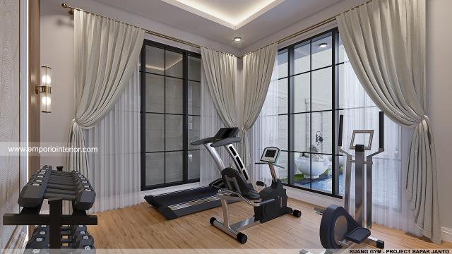 Desain Ruang Gym Rumah Klasik 2.5 Lantai Bapak JTA di Jakarta Selatan