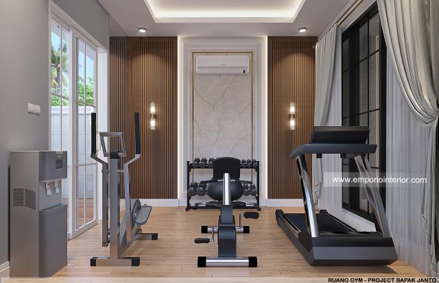 Desain Ruang Gym Rumah Klasik 2.5 Lantai Bapak JTA di Jakarta Selatan