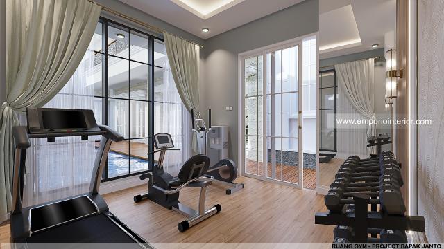 Desain Ruang Gym Rumah Klasik 2.5 Lantai Bapak JTA di Jakarta Selatan