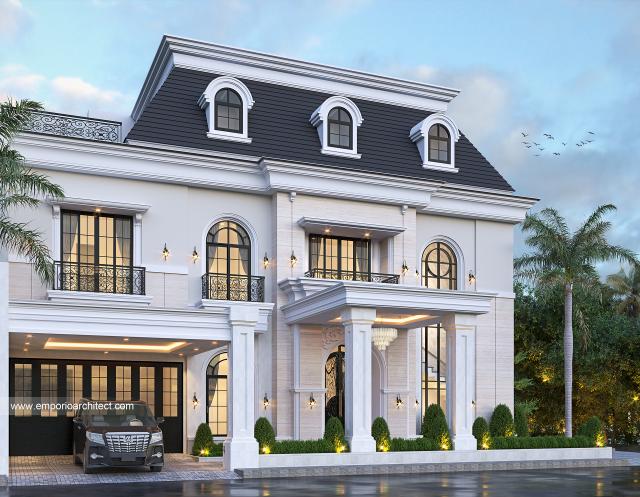 #classichomedesign - Mrs. Hj. FTS Classic House 2.5 Floors Design - Tangerang Selatan - Code 28166