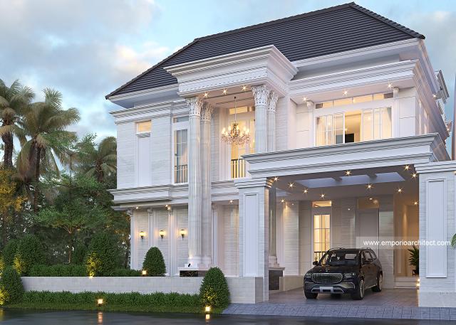 #classichomedesign - Mrs. TMY 1359 Classic House 2.5 Floors Design - Jakarta - Code 26564