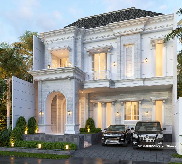 Desain Rumah Klasik 2.5 Lantai Mrs. DBY 1355 di  Jakarta