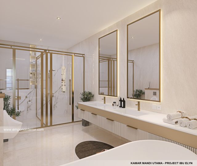 #bathroomdesign - Mrs. ELN Classic House 2.5 Floors Design - Palembang - Code 40592