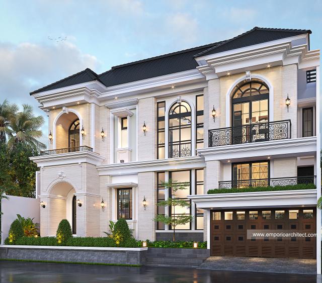 Gambar 2 Desain Rumah Mediteran Klasik 2.5 Lantai Mr. NGM 1235 di  India