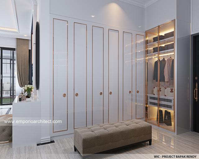 Desain Walk In Closet Rumah Klasik 3 Lantai Bapak RDY di Bintaro, Tangerang Selatan