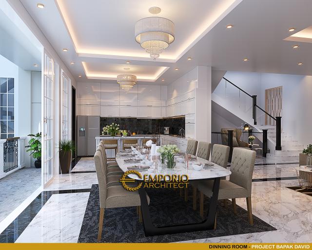 #diningroomdesign - Mr. David Classic House 3 Floors Design - PIK, Jakarta Utara - Code 14730