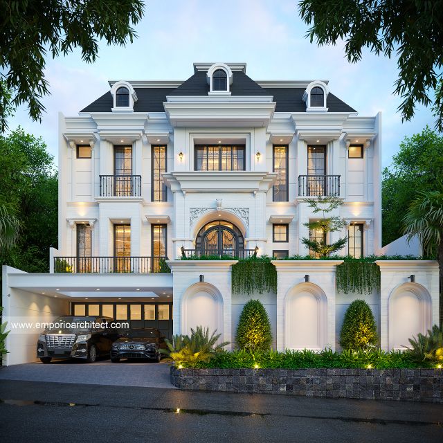 #classichomedesign - Mr. RDT 1798 Mediterranean House 3 Floors Design - Tebet, Jakarta Selatan - Code 39015