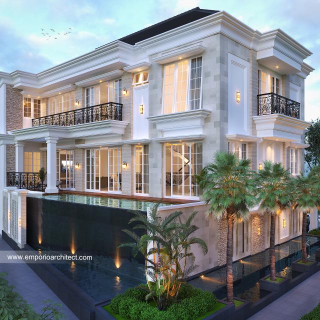 #classichomedesign - Mrs. SLV Classic House 3 Floors Design - BSD, Tangerang Selatan, Banten - Code 17928