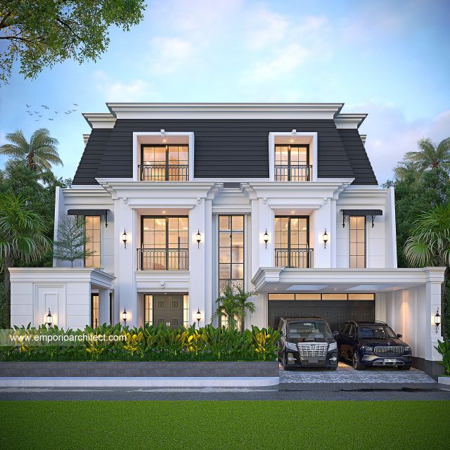 Gambar 1 Desain Rumah Klasik 3 Lantai Bapak LPL 1743 di  Surabaya