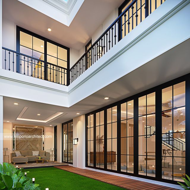 #housedesign - Mrs. VT 1656 Classic House 3 Floors Design - Surabaya - Code 35777