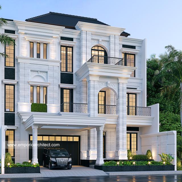 #classichomefacade - Mr. AE Classic House 3 Floors Design - PIK, Banten - Code 25750