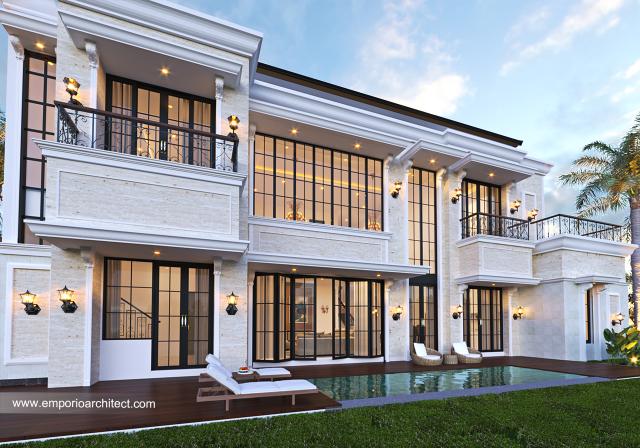 #backyarddesign - Mr. Febri Classic House 3 Floors Design - Cilegon, Banten - Code 17366