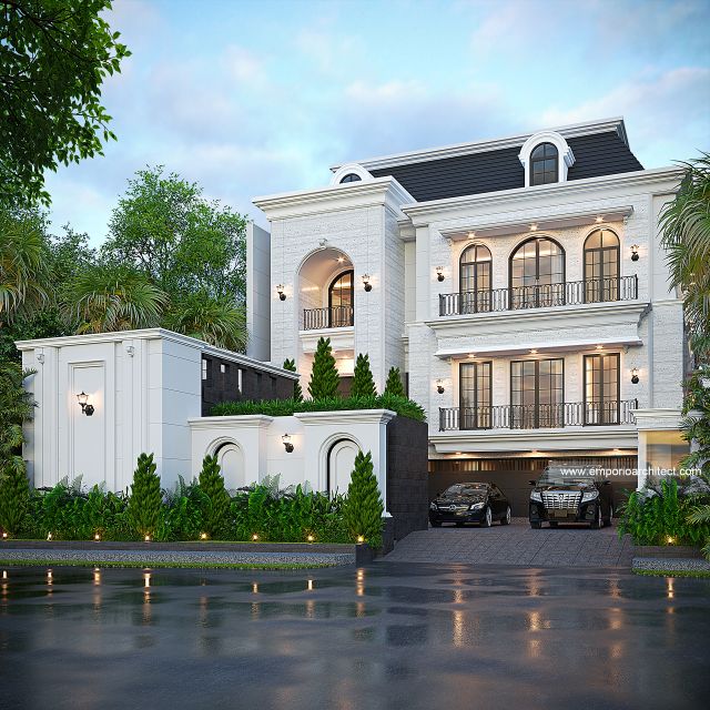 Desain Rumah Mediteran 3 Lantai Ibu MRH 1808 di  Bali