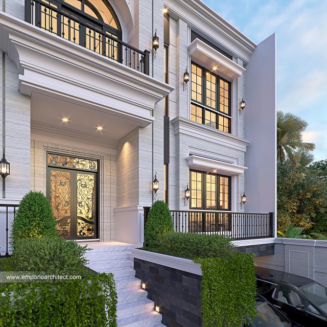 #balconydesign - Mrs. KRT 1350 Classic House 3 Floors Design - Surabaya - Code 27867